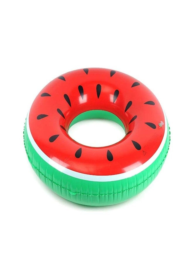 PRITASHA Watermelon Pool Floats for Kids Adults, Inflatable Swim Rings Swimming Pool Float Tube Round Shaped Swimming Tube Water Fun Beach Pool Toys for Summer Party. 80cm(Watermelon) (red) - Image 1